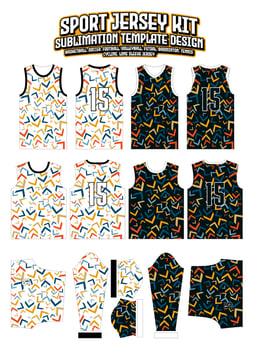 Abstract Arrow Jersey Design Sportswear Pattern Template vector