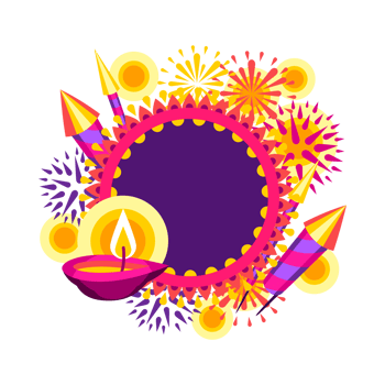 Happy diwali greeting card deepavali or dipavali Generative Ai png