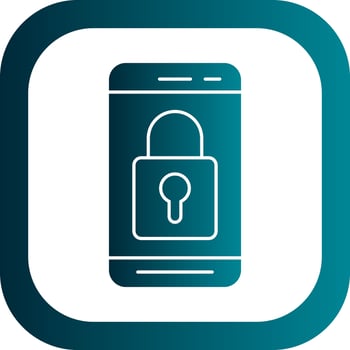 Mobile Lock  Vector Icon Design