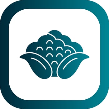 Cauliflower Vector Icon Design
