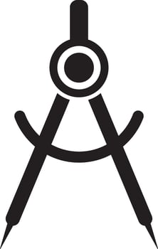 Drawing compass icon vector