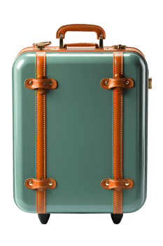 backpacker travel suitcase isolated on transparent background ,generative ai png