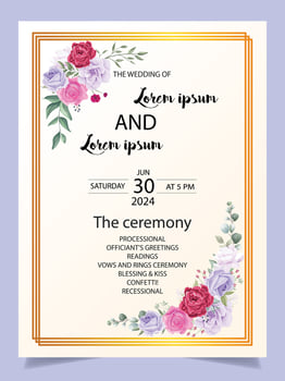 luxury and abstract wedding invitation card vector