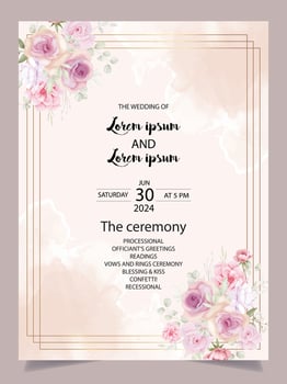 luxury and abstract wedding invitation card vector