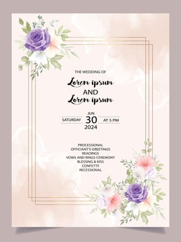 luxury and abstract wedding invitation card vector