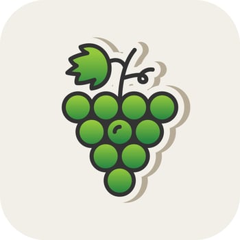 Grapes Vector Icon Design