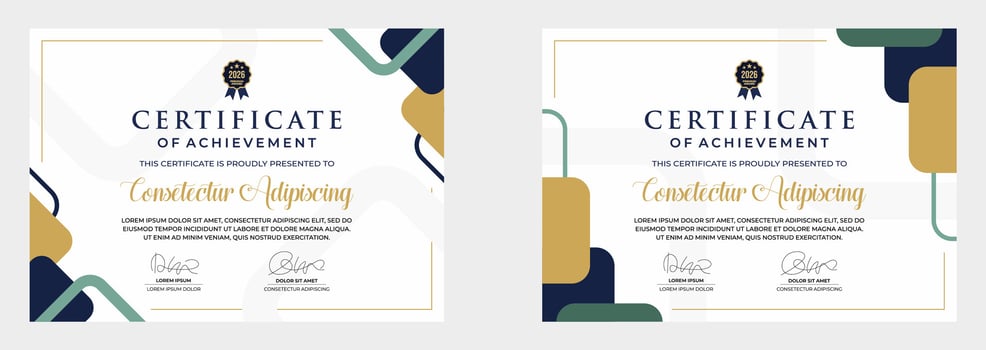 certificate of achievement template. for award, business, and education needs vector