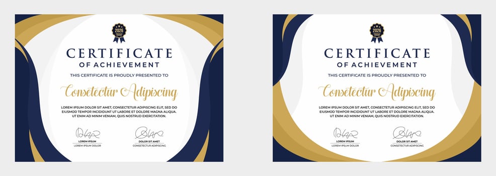 certificate of achievement template. for award, business, and education needs vector