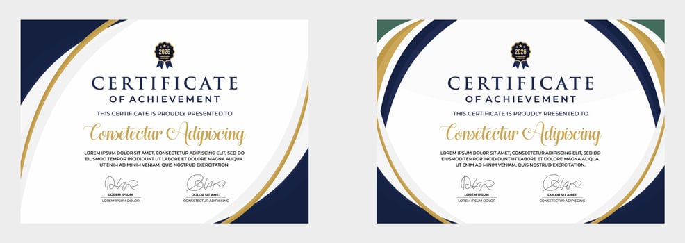 certificate of achievement template. for award, business, and education needs vector