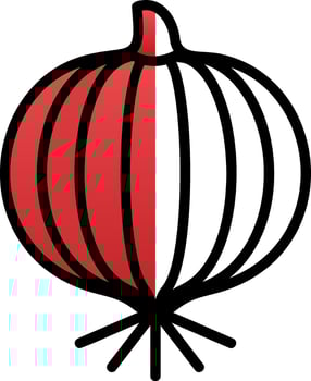 Onion Vector Icon Design