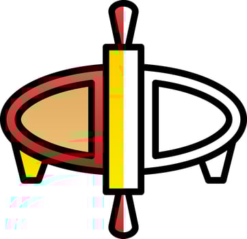Rolling Pin Vector Icon Design
