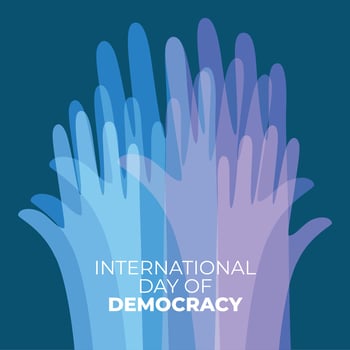 International Day of Democracy design template good for celebration usage. democracy vector illustration. globe vector design. flat design. vector eps 10.