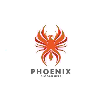 phoenix wing logo animal abstract, luxury Phoenix logo illustration template vector
