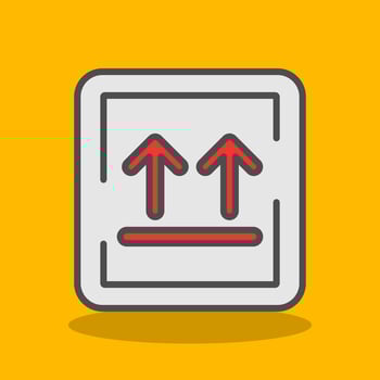 This Side Up Vector Icon Design