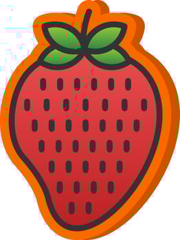 Strawberry Vector Icon Design