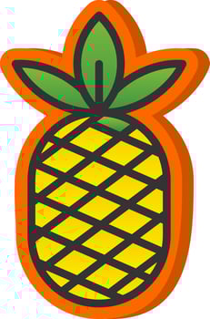 Pineapple Vector Icon Design