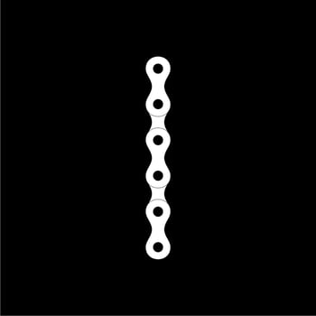 Silhouette of the Chain for Motorcycle, Bike or Bicycle, Machinery, for Art Illustration, Logo Type, Pictogram, Website or Graphic Design Element. Vector Illustration