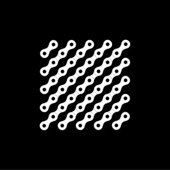 Silhouette of the Chain for Motorcycle, Bike or Bicycle, Machinery, for Art Illustration, Logo Type, Pictogram, Website or Graphic Design Element. Vector Illustration