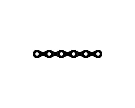 Silhouette of the Chain for Motorcycle, Bike or Bicycle, Machinery, for Art Illustration, Logo Type, Pictogram, Website or Graphic Design Element. Vector Illustration