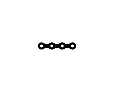 Silhouette of the Chain for Motorcycle, Bike or Bicycle, Machinery, for Art Illustration, Logo Type, Pictogram, Website or Graphic Design Element. Vector Illustration
