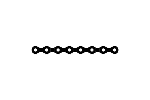 Silhouette of the Chain for Motorcycle, Bike or Bicycle, Machinery, for Art Illustration, Logo Type, Pictogram, Website or Graphic Design Element. Vector Illustration