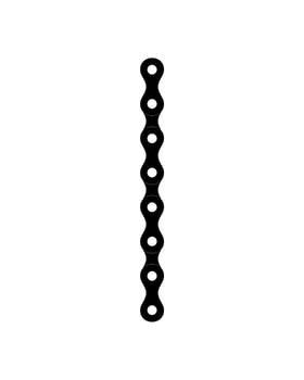 Silhouette of the Chain for Motorcycle, Bike or Bicycle, Machinery, for Art Illustration, Logo Type, Pictogram, Website or Graphic Design Element. Vector Illustration
