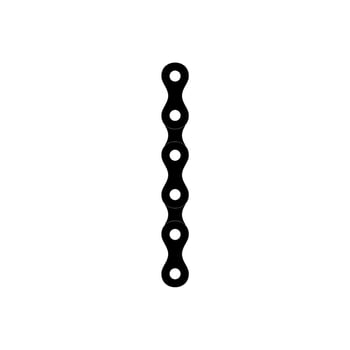 Silhouette of the Chain for Motorcycle, Bike or Bicycle, Machinery, for Art Illustration, Logo Type, Pictogram, Website or Graphic Design Element. Vector Illustration