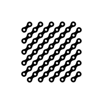 Silhouette of the Chain for Motorcycle, Bike or Bicycle, Machinery, for Art Illustration, Logo Type, Pictogram, Website or Graphic Design Element. Vector Illustration