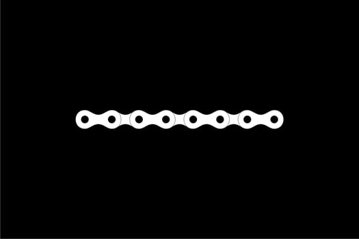 Silhouette of the Chain for Motorcycle, Bike or Bicycle, Machinery, for Art Illustration, Logo Type, Pictogram, Website or Graphic Design Element. Vector Illustration