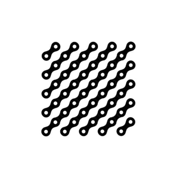 Silhouette of the Chain for Motorcycle, Bike or Bicycle, Machinery, for Art Illustration, Logo Type, Pictogram, Website or Graphic Design Element. Vector Illustration