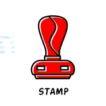 Stamp icon vector illustration. Stock vector.