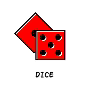 Dice icon vector illustration. Stock vector.