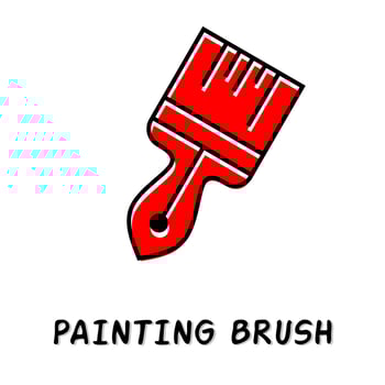 Painting brush icon vector illustration. Stock vector.