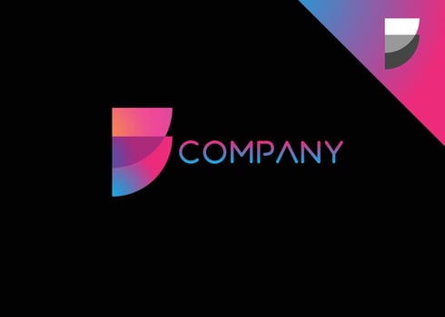Simple beautiful Shape Logo letter B with stacking shape vector
