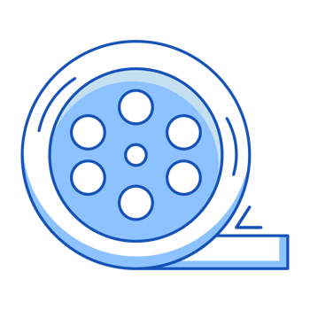 Film Reel Cinema Icon Doodle Style png
