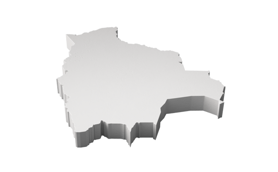Bolivia 3D map Geography Cartography and topology  3D illustration png