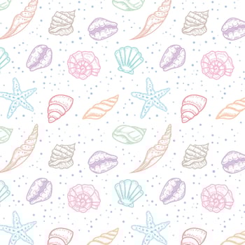 Fresh creative abstract marine seamless pattern vector