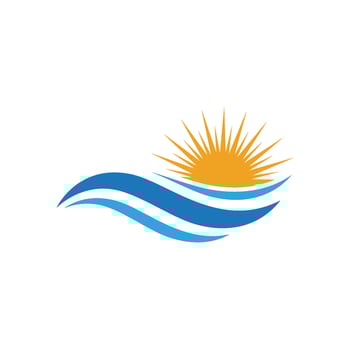 Water wave icon vector