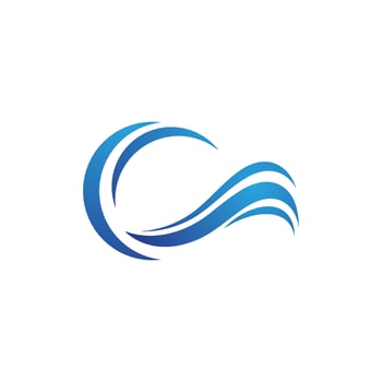 Water wave icon vector