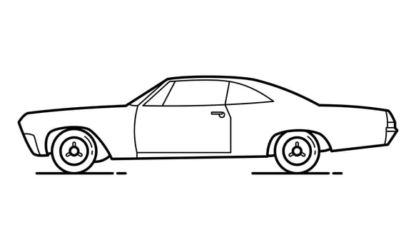 Daily Car Outline Design for Drawing Book vector
