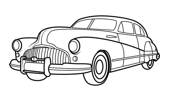 Daily Car Outline Design for Drawing Book vector