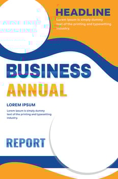 Vector business corporate annual report flyer design template