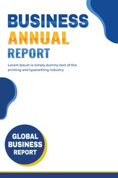Vector business corporate annual report flyer design template