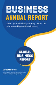 Vector business corporate annual report flyer design template