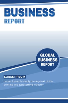 Vector business corporate annual report flyer design template