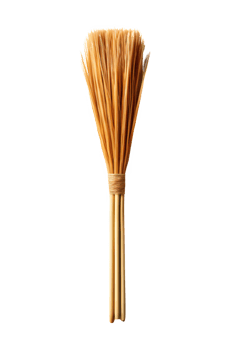broom stick isolated on transparent background ,witch broom cut out png ,generative ai