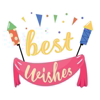 Trendy Birthday Fireworks vector