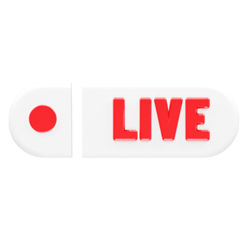 Live icon 3d rendering illustration element png