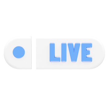 Live icon 3d rendering illustration element png