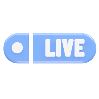 Live icon 3d rendering illustration element png